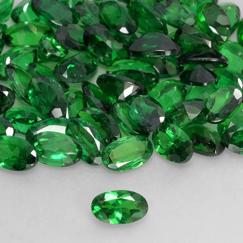 Granate tsavorita Verde medio natural de 0.23 ct, Ovalada, VS