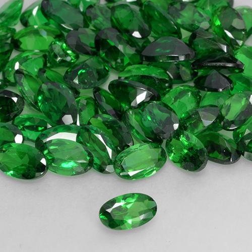 Granate tsavorita Verde medio natural de 0.23 ct, Ovalada, VS