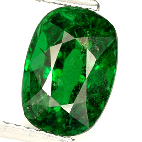 Granate tsavorita verde natural de 3,97 ct, corte óvalo, SI