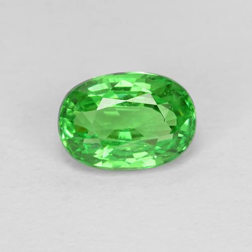 Granate tsavorita verde natural de 1,15 ct, corte óvalo, VS