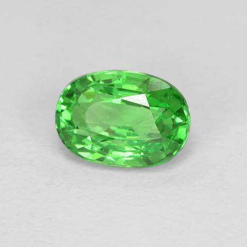 Granate tsavorita verde natural de 1,15 ct, corte óvalo, VS