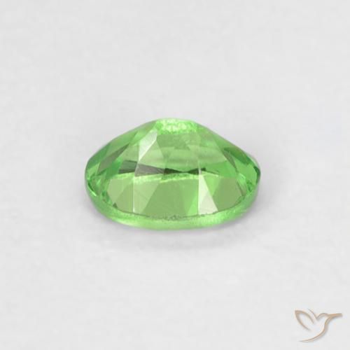 Granate tsavorita Verde vivo natural de 0.22 ct, Ovalada, VVS