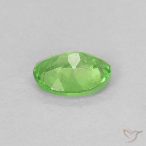 Granate tsavorita verde natural de 0,20 ct, corte óvalo, VS