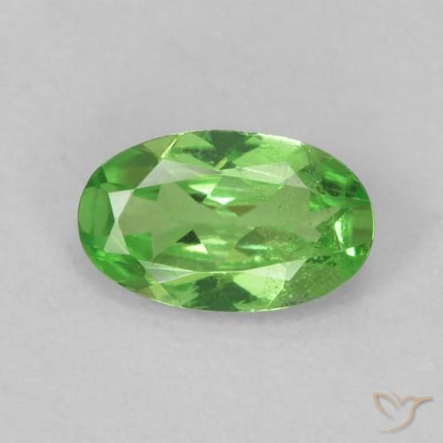 0.24ct Natural Verde vivo Granate Tsavorita, Ovalada, VS
