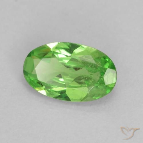 Granate tsavorita Verde vivo natural de 0.24 ct, Ovalada, VS