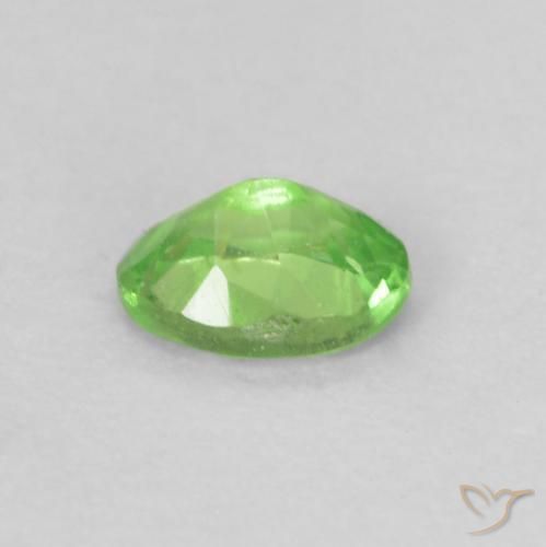 Granate tsavorita verde natural de 0,20 ct, corte óvalo, VS