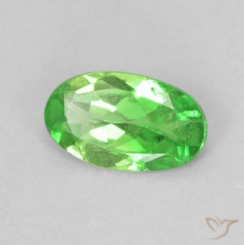 Granate tsavorita Verde claro natural de 0.22 ct, Ovalada, VS