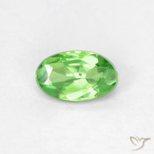 Granate tsavorita verde natural de 0,28 ct, corte óvalo, VVS