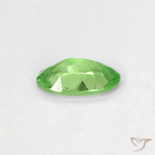 Granate tsavorita Verde vivo natural de 0.23 ct, Ovalada, VVS-VS