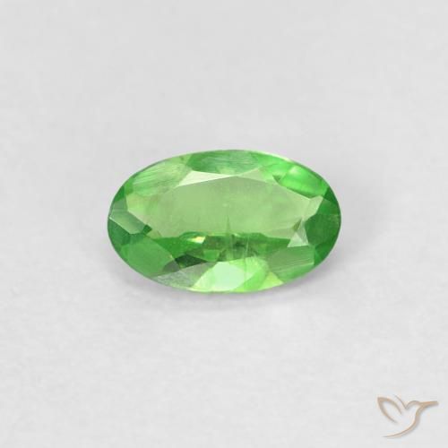 0.26ct Natural Verde vivo Granate Tsavorita, Ovalada, VVS-VS