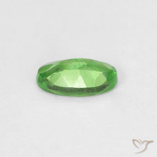 Granate tsavorita Verde vivo natural de 0.26 ct, Ovalada, VVS-VS