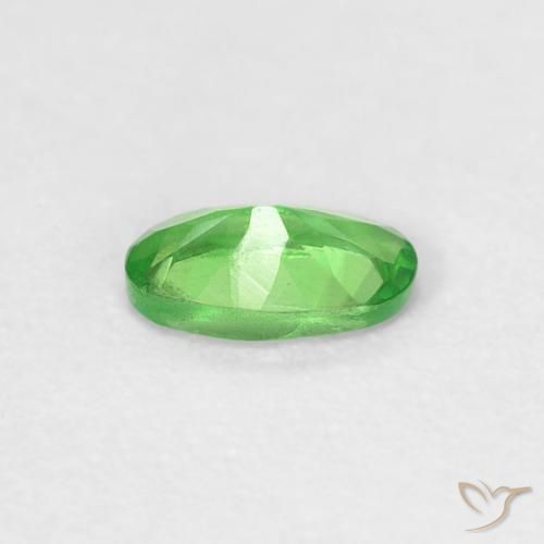 Granate tsavorita Verde vivo natural de 0.26 ct, Ovalada, VVS-VS