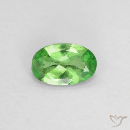 0.21ct Natural Verde claro Granate Tsavorita, Ovalada, VVS