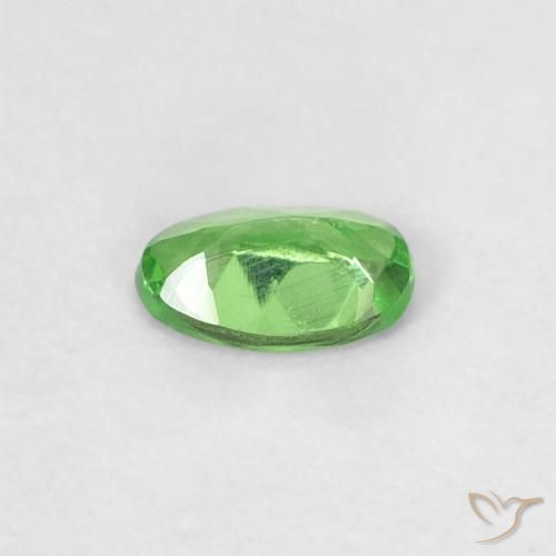 Granate tsavorita Verde claro natural de 0.21 ct, Ovalada, VVS