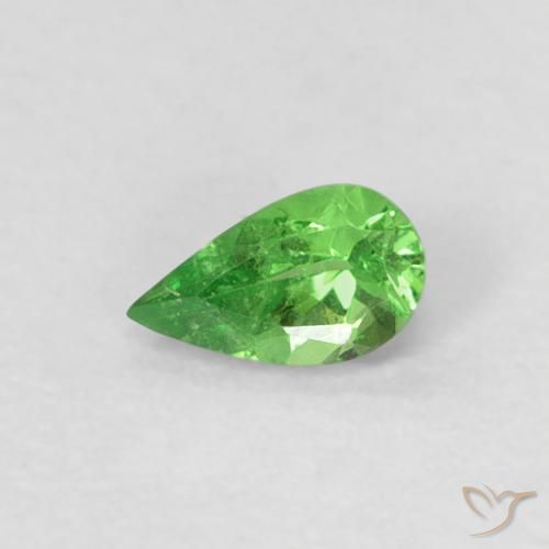 0.24ct Natural Verde vivo Granate Tsavorita, En forma de pera, VS