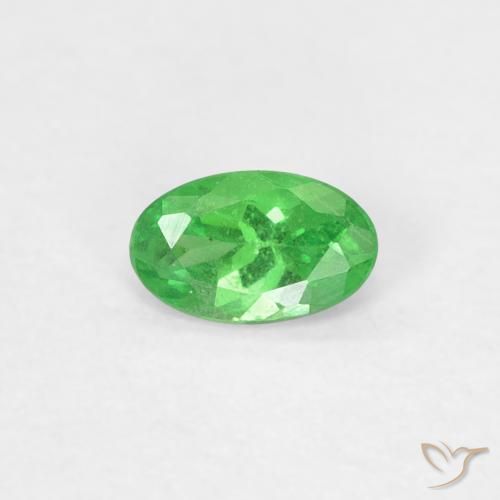 granate tsavorita Verde vivo natural de 0.23 ct, Corte Óvalo, VS