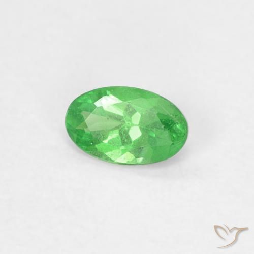 granate tsavorita Verde vivo natural de 0.23 ct, Corte Óvalo, VS