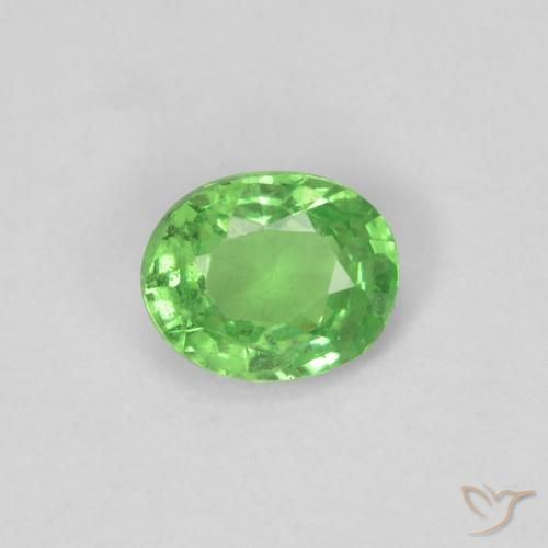 0.28ct Natural Verde vivo Granate Tsavorita, Ovalada, VS