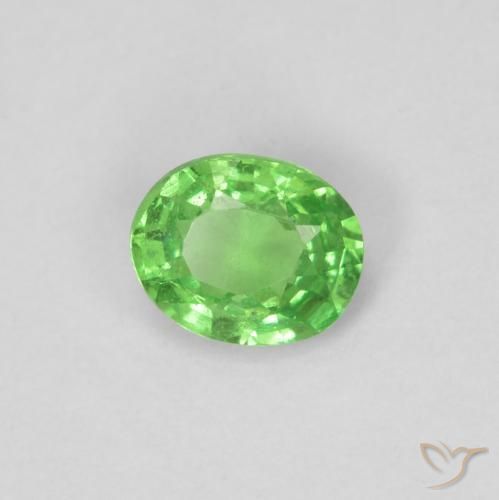 Granate tsavorita Verde vivo natural de 0.28 ct, Ovalada, VS