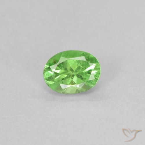 0.18ct Natural Verde vivo Granate Tsavorita, Ovalada, VS