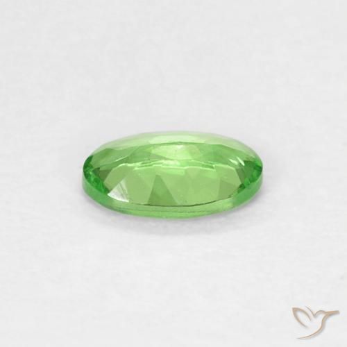 Granate tsavorita Verde vivo natural de 0.25 ct, Ovalada, VVS