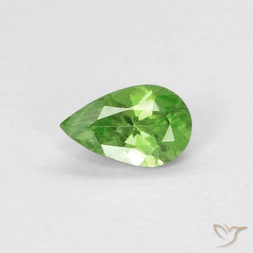 0.26ct Natural Verde vivo Granate tsavorita, En forma de pera, VVS-VS