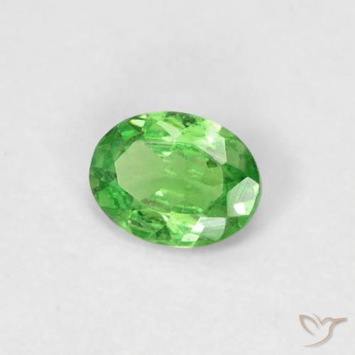 Granate tsavorita Verde vivo natural de 0.23 ct, Ovalada, VS