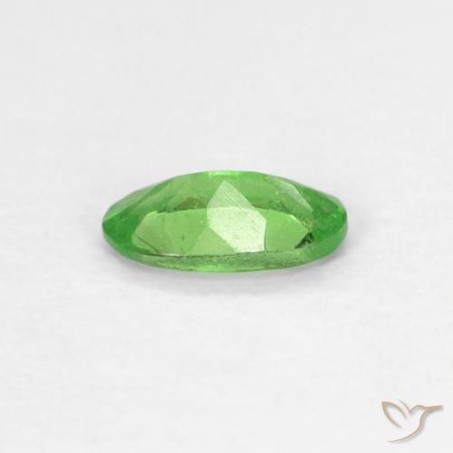 Granate tsavorita verde natural de 0,22 ct, corte óvalo, VS