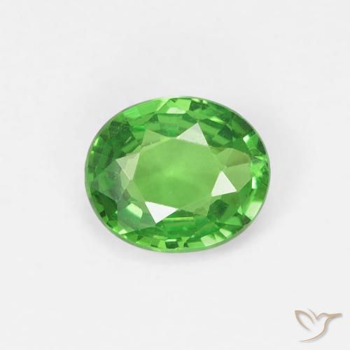 0.71ct Natural Verde medio Granate Tsavorita, Ovalada, VS