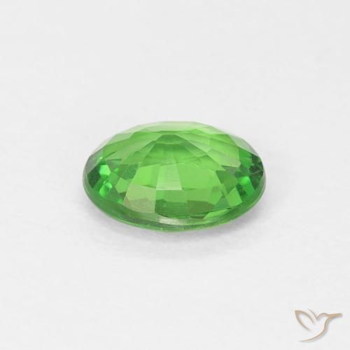 Granate tsavorita Verde medio natural de 0.71 ct, Ovalada, VS