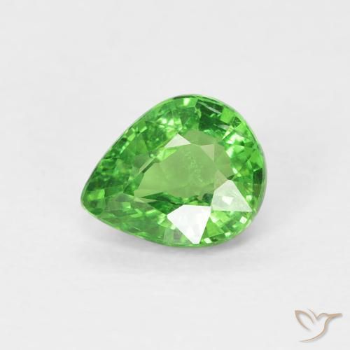 0.79ct Natural Verde eléctrico Granate Tsavorita, En forma de pera, VS