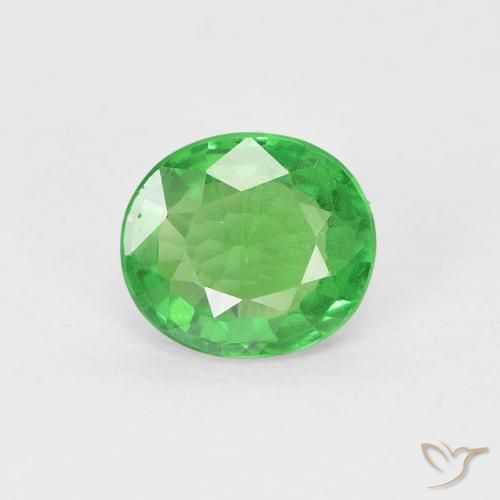 0.76ct Natural Verde claro Granate Tsavorita, Ovalada, VS