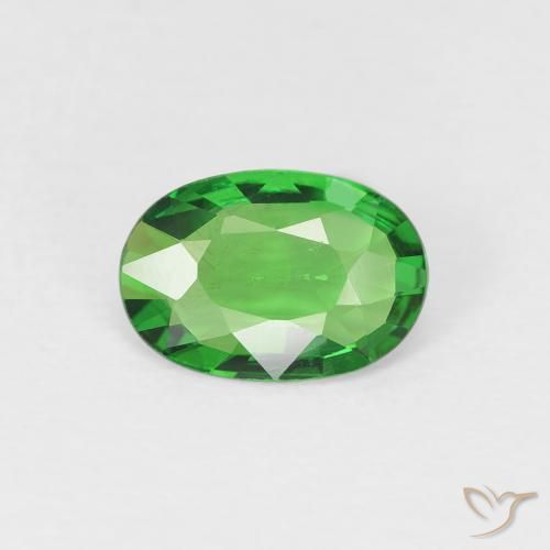 0.75ct Natural Verde eléctrico Granate Tsavorita, Ovalada, VS
