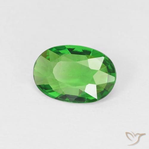 Granate tsavorita Verde eléctrico natural de 0.75 ct, Ovalada, VS