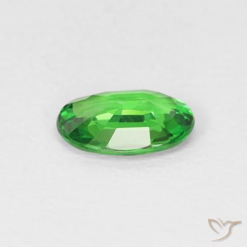 Granate tsavorita Verde eléctrico natural de 0.75 ct, Ovalada, VS