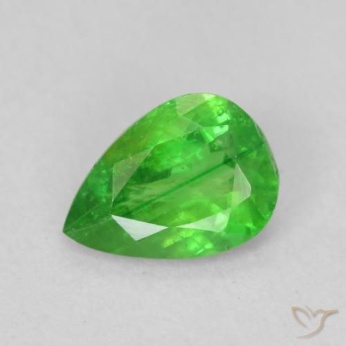 0.82ct Natural Verde vivo Granate Tsavorita, En forma de pera, VS-SI