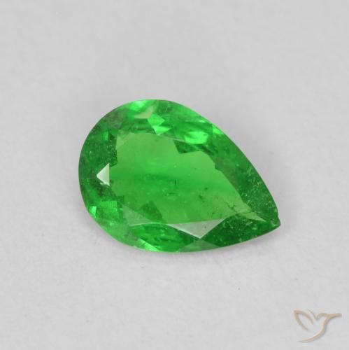 0.53ct Natural Verde medio Granate Tsavorita, En forma de pera, SI