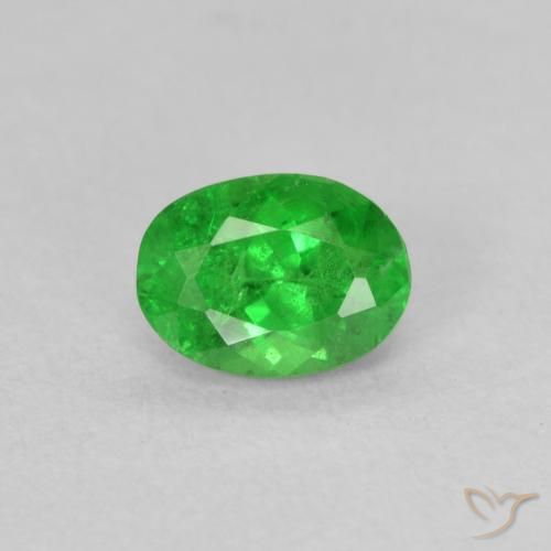 0.98ct Natural Verde eléctrico Granate Tsavorita, Ovalada, SI