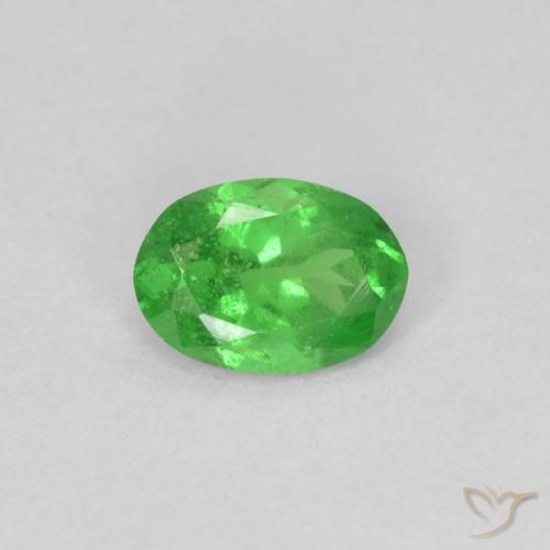 0.71ct Natural Verde medio Granate Tsavorita, Ovalada, VS-SI