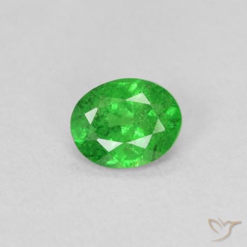 0.74ct Natural Verde medio Granate Tsavorita, Ovalada, VS-SI