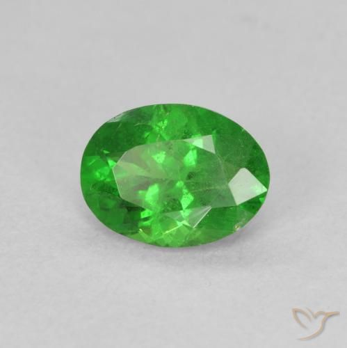 Granate tsavorita Verde eléctrico natural de 1.10 ct, Ovalada, VS-SI
