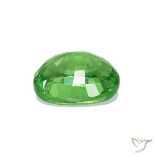 Granate tsavorita Verde medio natural de 1.38 ct, Corte Óvalo, VS