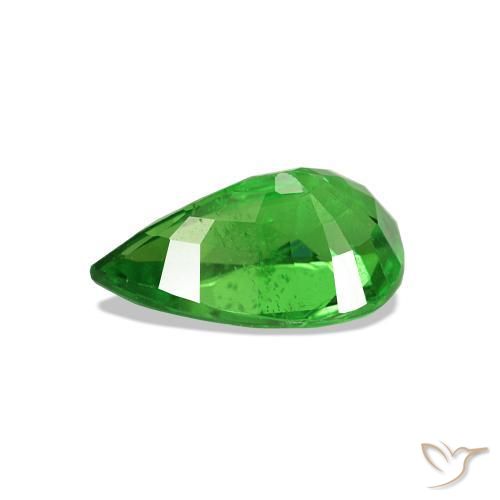 Granate tsavorita Verde claro natural de 1.10 ct, En forma de pera, VS