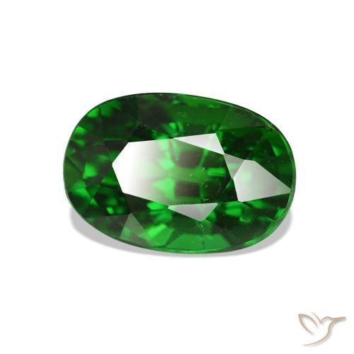 Granate tsavorita Verde intenso natural de 2.08 ct, Corte Óvalo, VVS-VS