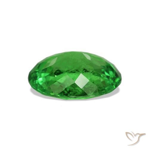 Granate tsavorita verde natural de 1,69 ct, corte óvalo, VS