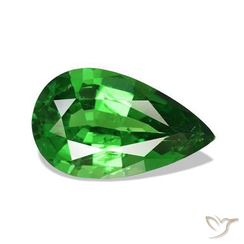 Granate tsavorita Verde claro natural de 1.83 ct, En forma de pera, VS