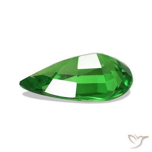 Granate tsavorita Verde claro natural de 1.83 ct, En forma de pera, VS