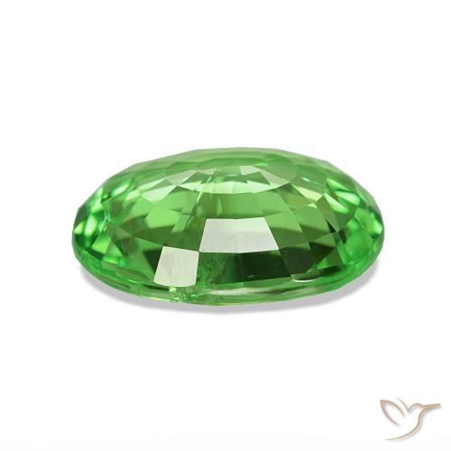 Granate tsavorita verde natural de 3,35 ct, corte óvalo, VS-SI