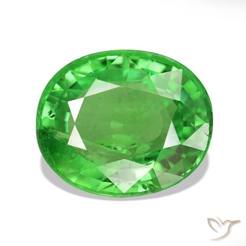 3.72ct Verde eléctrico Granate tsavorita, Ovalada, VS-SI
