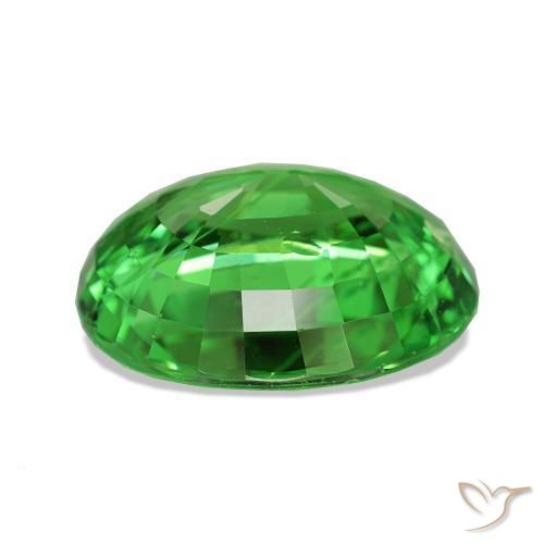 Granate tsavorita Verde eléctrico natural de 3.72 ct, Corte Óvalo, VS-SI